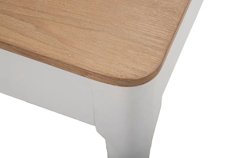 Tavolo da pranzo rettangolare in legno bianco 180x90x80 cm - MATERA