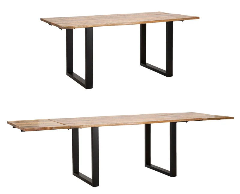 Tavolo da pranzo allungabile in legno di mango 180-280 cm - EDGELLUNGABILE