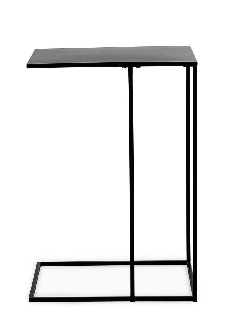 Set di 4 Tavolini Laterali in Acciaio Verniciato Nero 40x58h - ALRIK