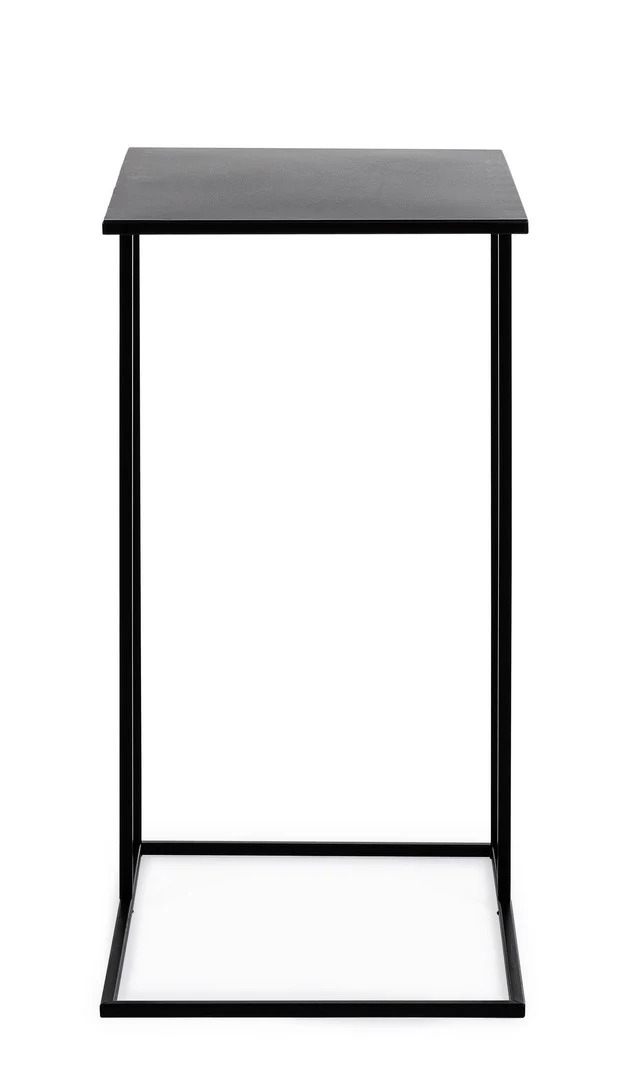 Set di 4 Tavolini Laterali in Acciaio Verniciato Nero 40x58h - ALRIK