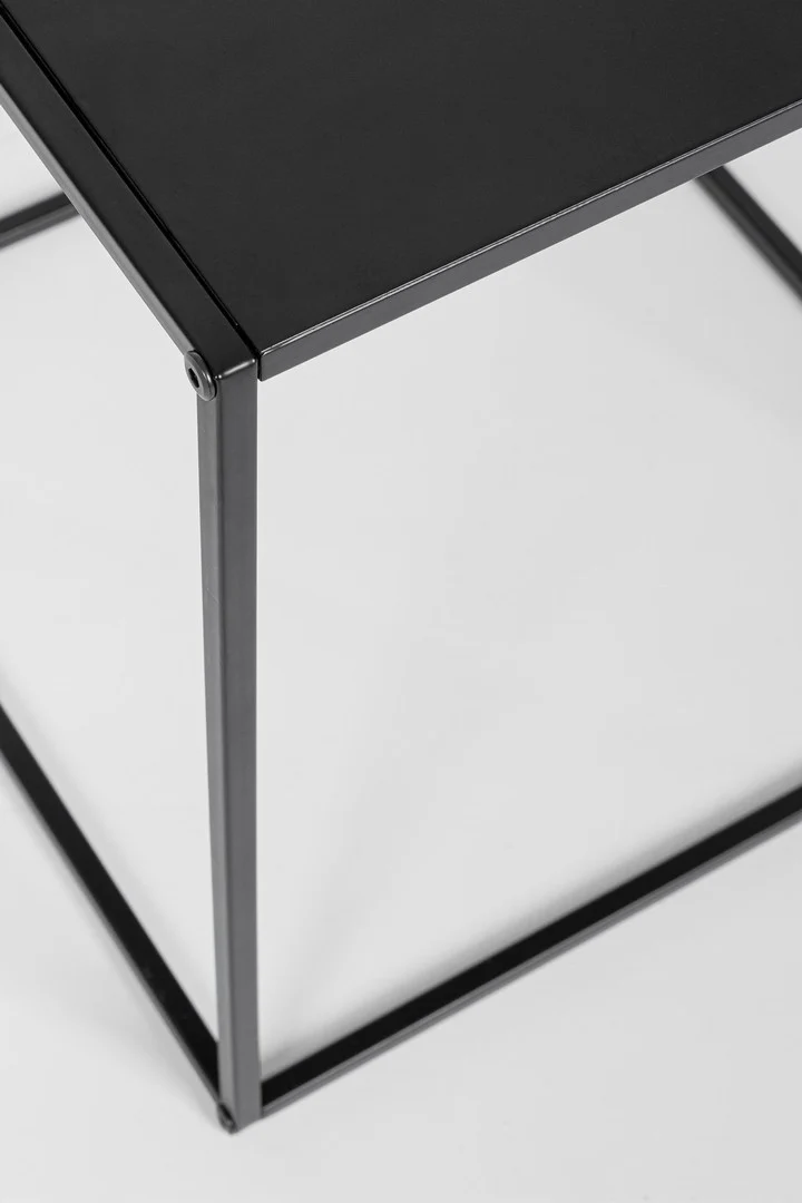 Set di 4 Tavolini Quadrati in Acciaio Verniciato Stile Industrial - ALRIK