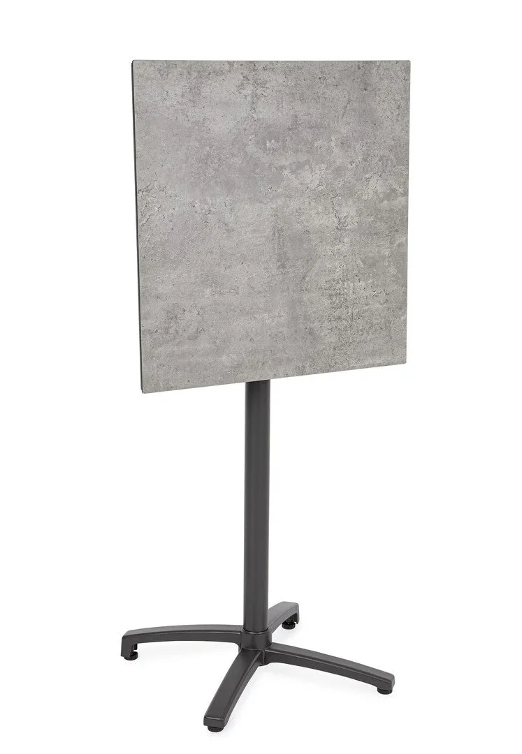 Tavolo Bar Alto Pieghevole 70x70 Piano HPL Base in Alluminio - CLARET