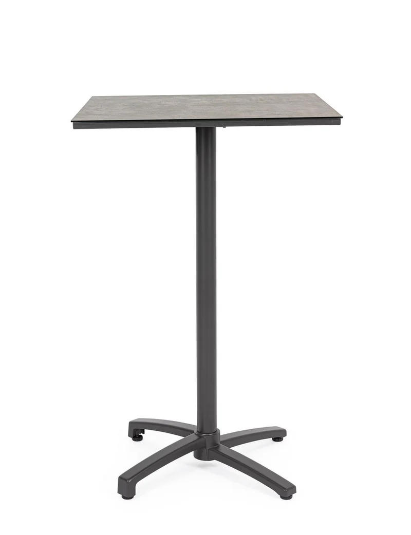 Tavolo Bar Alto Pieghevole 70x70 Piano HPL Base in Alluminio - CLARET