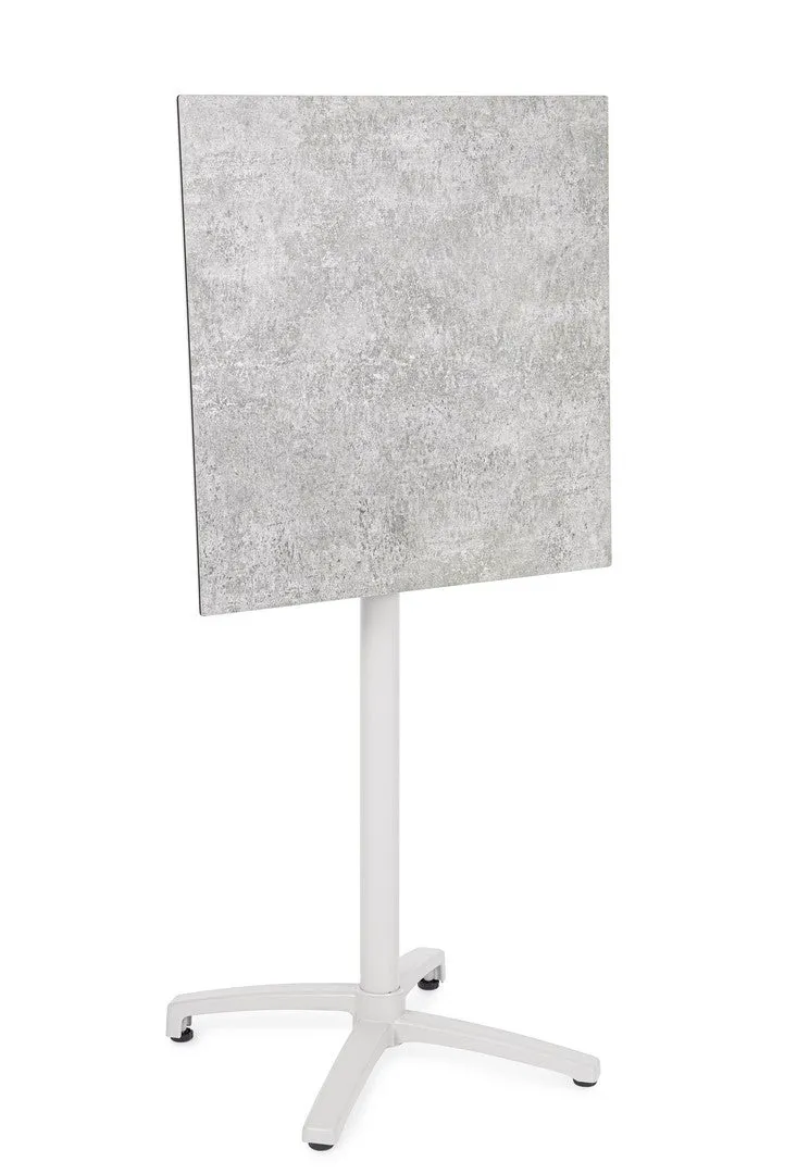 Tavolo bar alto pieghevole 70x70 in alluminio con piano HPL - CLARET