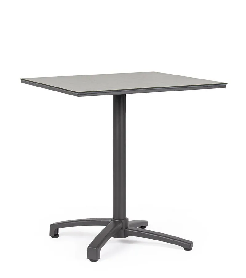 Tavolo da bar quadrato pieghevole 70x70 piano HPL base alluminio - CLARET