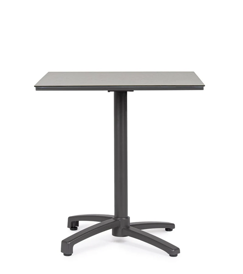 Tavolo da bar quadrato pieghevole 70x70 piano HPL base alluminio - CLARET