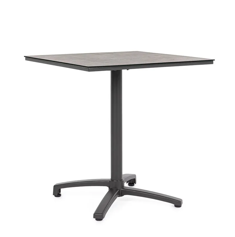 Tavolo da Bar Pieghevole 70x70 con Piano HPL e Base in Alluminio - CLARET