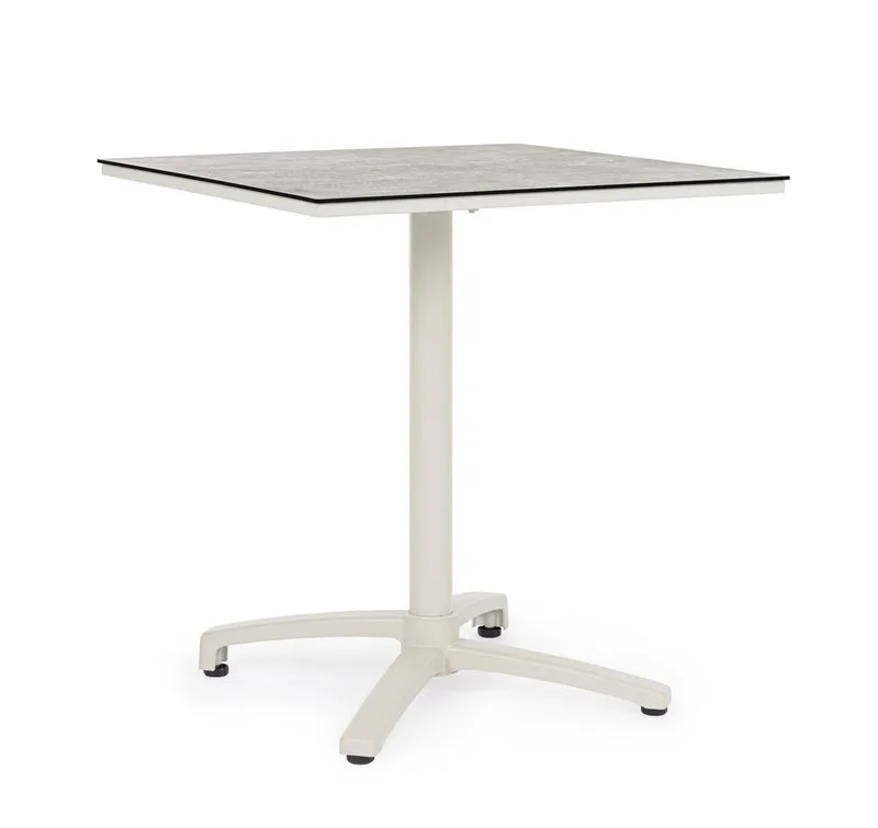 Tavolo da bar pieghevole 70x70 in alluminio e piano HPL - CLARET