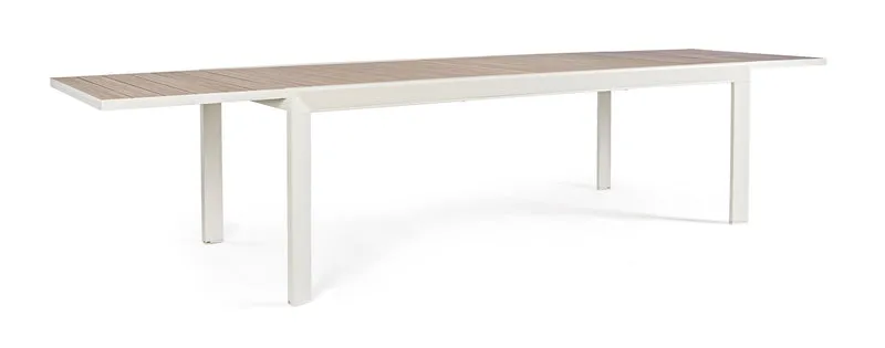 Tavolo da Giardino Allungabile in Alluminio Effetto Legno 220-340 cm - BELMAR