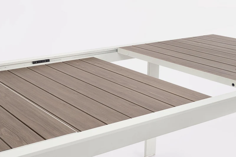 Tavolo da Giardino Allungabile in Alluminio Effetto Legno 220-340 cm - BELMAR
