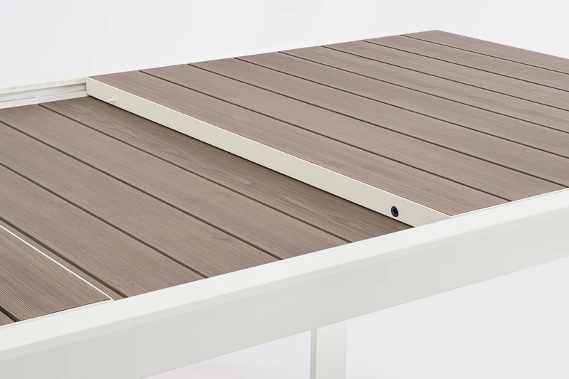 Tavolo da Giardino Allungabile in Alluminio Effetto Legno 220-340 cm - BELMAR