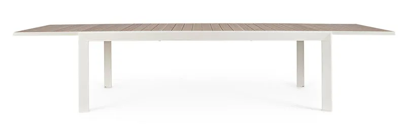 Tavolo da Giardino Allungabile in Alluminio Effetto Legno 220-340 cm - BELMAR