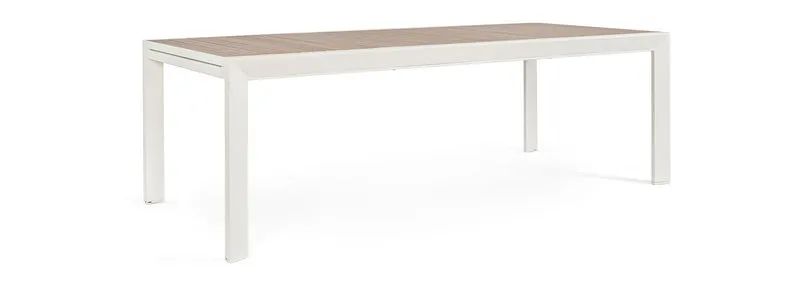 Tavolo da Giardino Allungabile in Alluminio Effetto Legno 220-340 cm - BELMAR