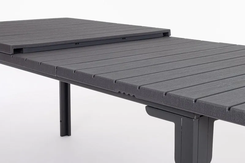 Tavolo da Giardino Allungabile in Acciaio e HDPE Effetto Legno - SARITA