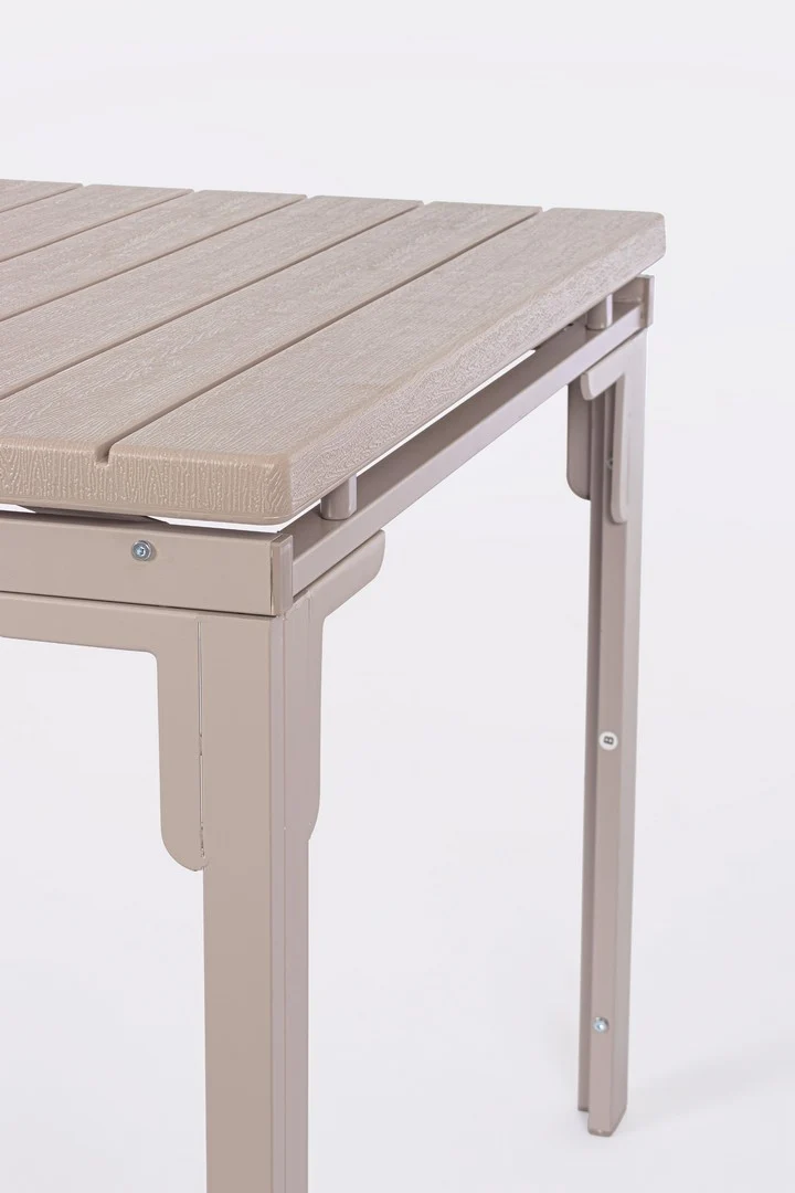 Tavolo da Giardino Allungabile in Acciaio e HDPE Effetto Legno - SARITA