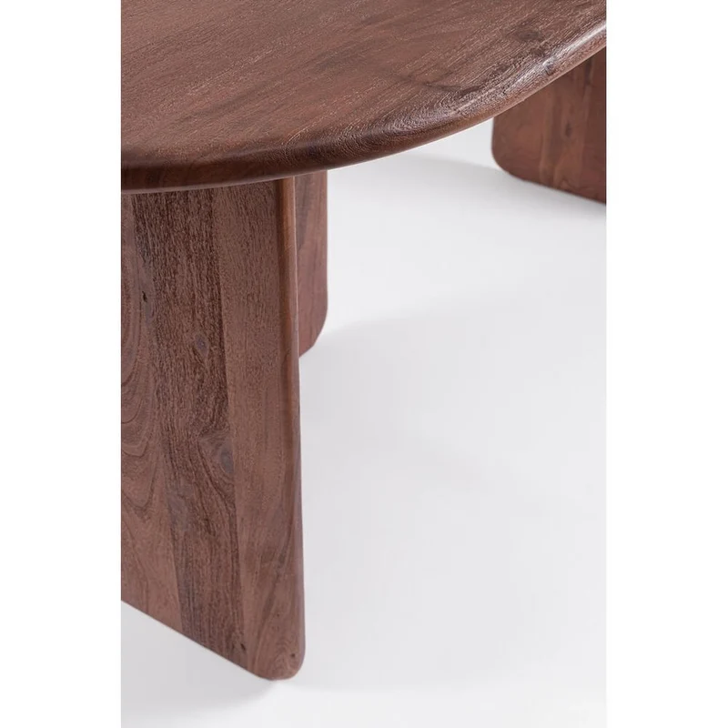 Tavolo da pranzo ovale in legno di acacia 200x100 cm - NAYANA