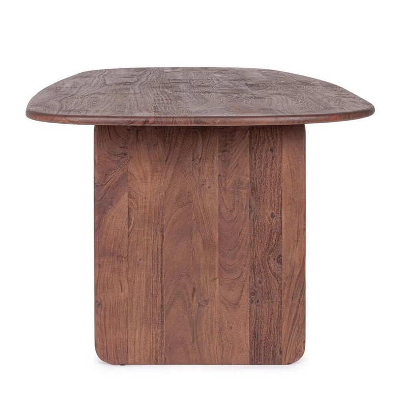 Tavolo da pranzo ovale in legno di acacia 200x100 cm - NAYANA