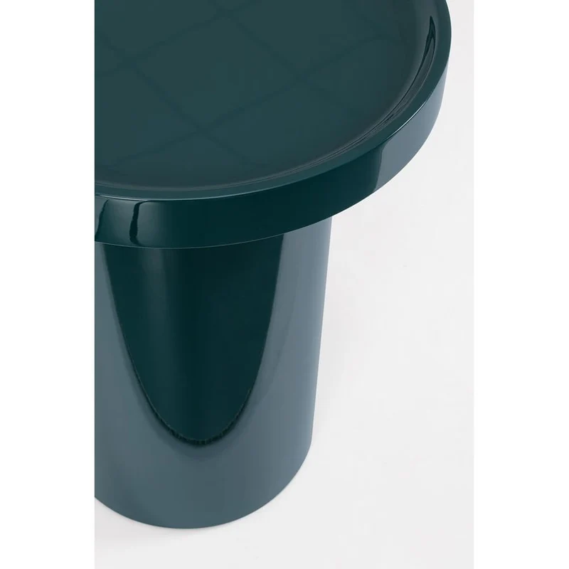 Tavolino rotondo in MDF laccato lucido base cilindrica H50,5 - OTILIA