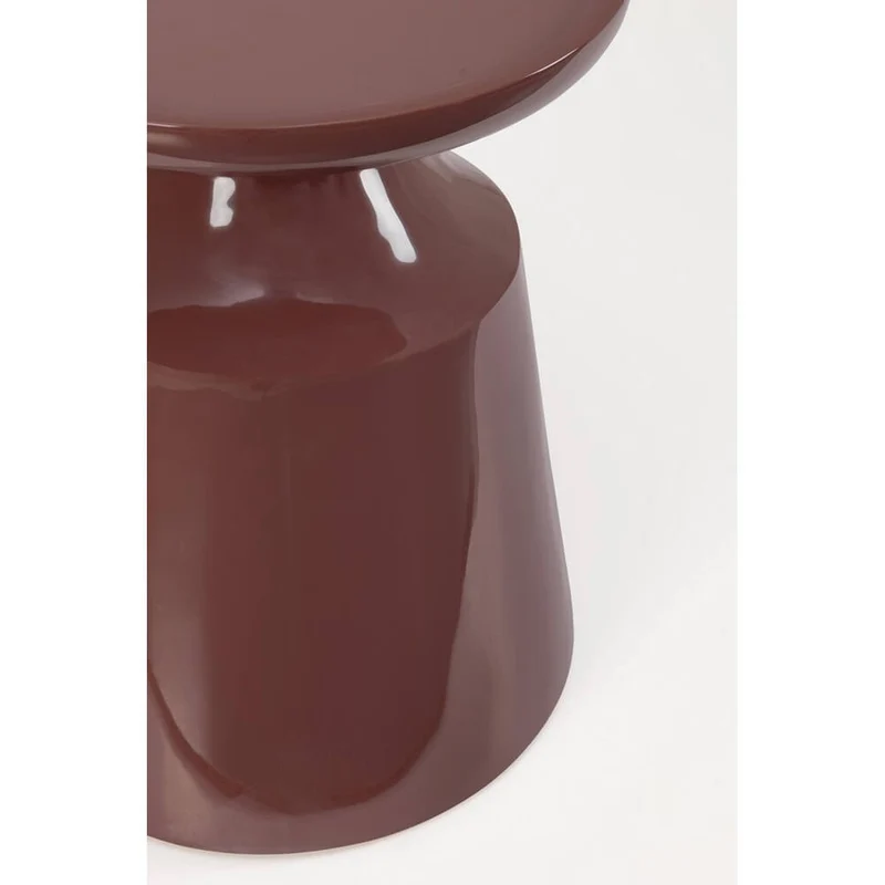 Tavolino Rotondo in MDF Laccato Lucido Base Conica - OTILIA
