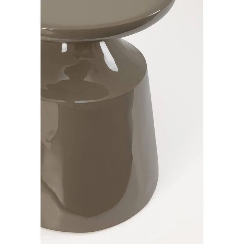 Tavolino Rotondo in MDF Laccato Lucido Base Conica - OTILIA