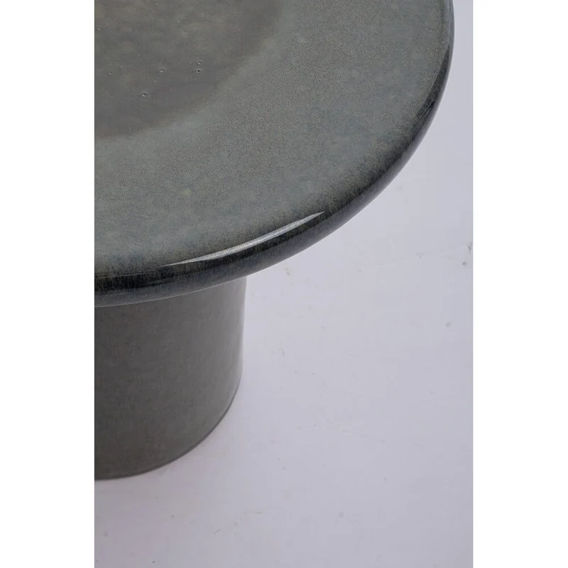 Tavolino in Ceramica Smaltata Artigianale Base Cilindrica - BARAKI