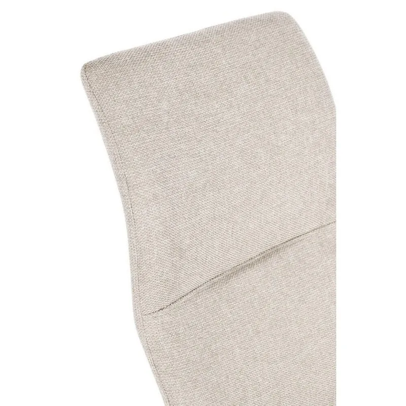 Set di 4 Sedie Imbottite in Tessuto con Gambe in Acciaio Verniciato - THELMA