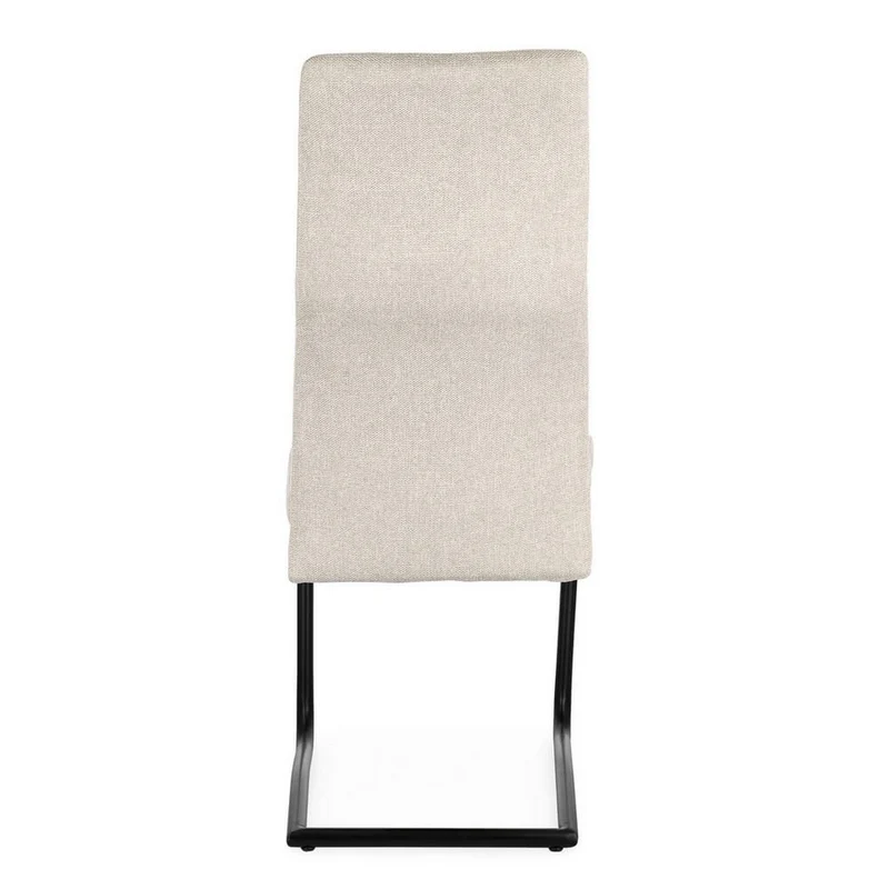 Set di 4 Sedie Imbottite in Tessuto con Gambe in Acciaio Verniciato - THELMA