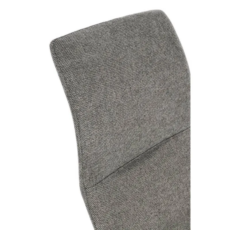 Set di 4 Sedie Imbottite in Tessuto con Gambe in Acciaio Verniciato - THELMA