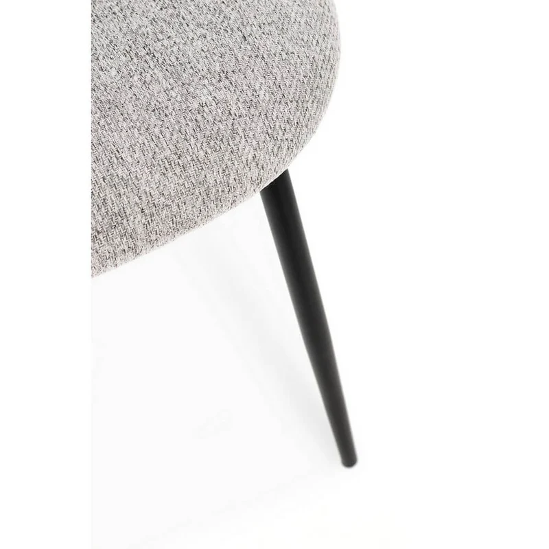 Set di 4 Sedie Imbottite in Tessuto Poliestere con Gambe in Acciaio - TANYA