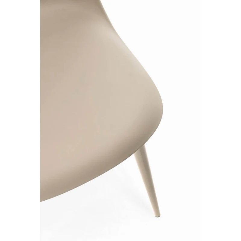 Set di 4 Sedie Moderne in Polipropilene con Gambe in Acciaio - ELLA
