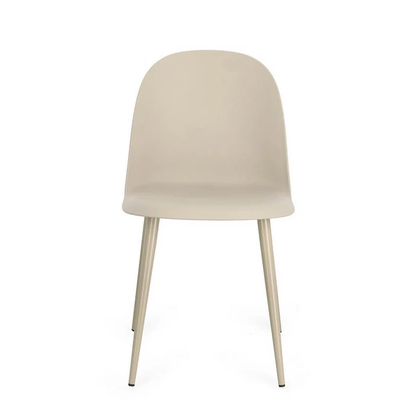 Set di 4 Sedie Moderne in Polipropilene con Gambe in Acciaio - ELLA