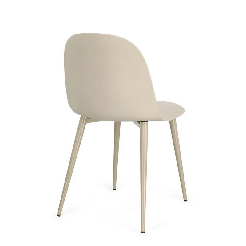 Set di 4 Sedie Moderne in Polipropilene con Gambe in Acciaio - ELLA