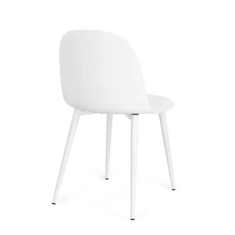 Set di 4 Sedie Moderne in Polipropilene con Gambe in Acciaio - ELLA