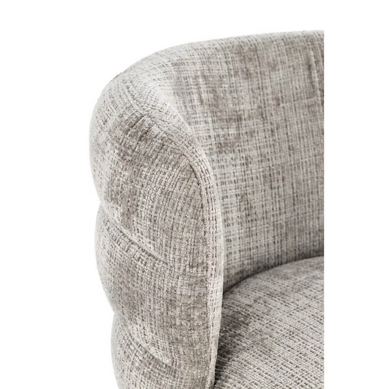 Set di 2 Sedie Con Braccioli Imbottite in Tessuto con Gambe in Quercia - ILMA