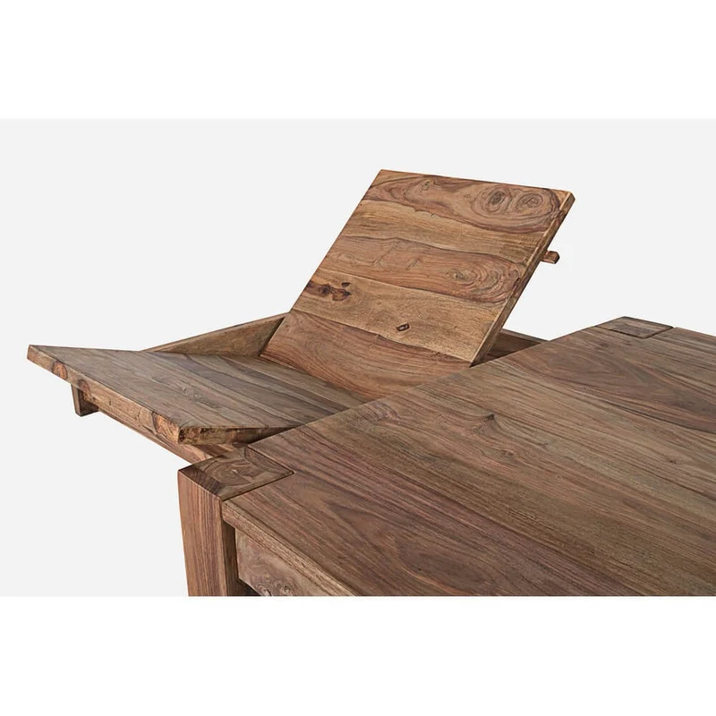 Tavolo allungabile in legno sheesham naturale 160-260x100 cm - SASHA