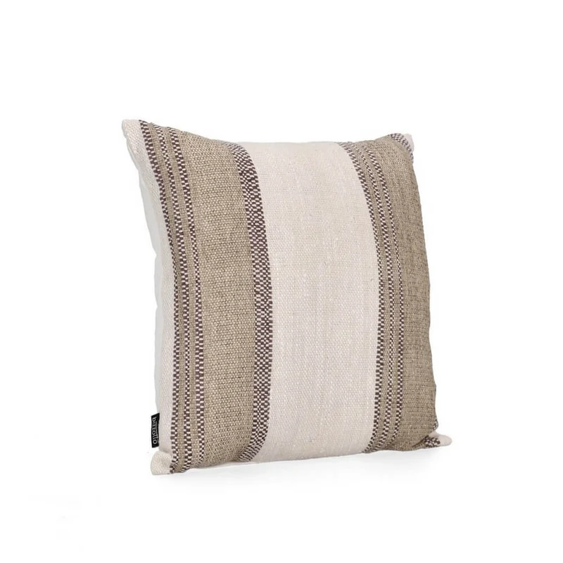 Cuscino decorativo a righe in cotone e velluto 45x45 cm - MORARA