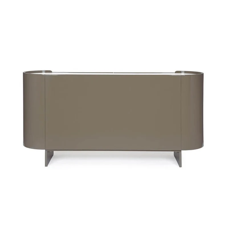 Credenza 2 Ante Laccata Lucida con Piano in Pietra Sinterizzata - OTILIA