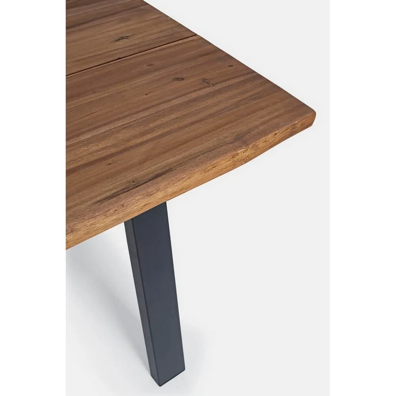 Tavolo da Pranzo in Legno di Acacia e Acciaio 160x90 cm - NORDIC