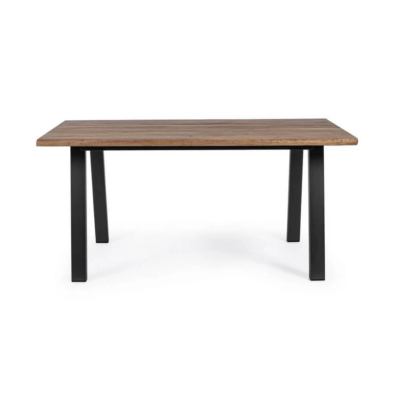 Tavolo da Pranzo in Legno di Acacia e Acciaio 160x90 cm - NORDIC
