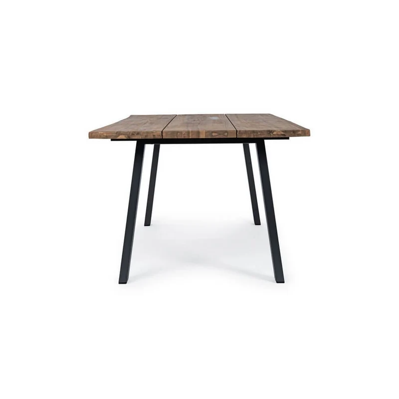 Tavolo da Pranzo in Legno di Acacia e Acciaio 160x90 cm - NORDIC
