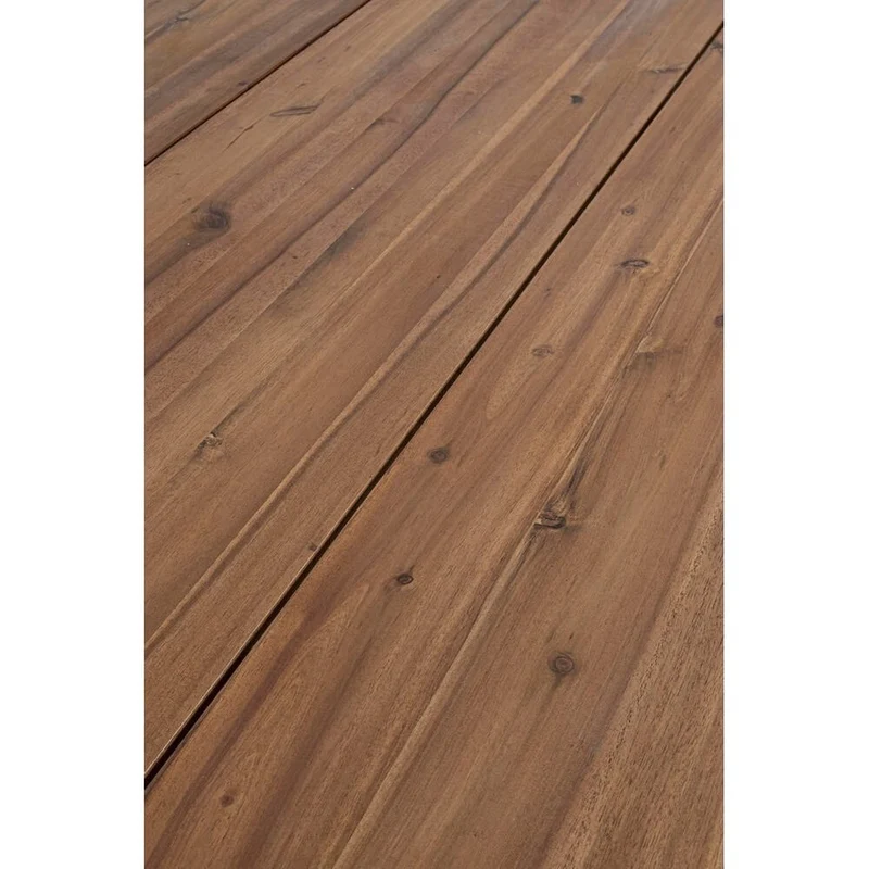 Tavolo da Pranzo in Legno di Acacia e Acciaio 160x90 cm - NORDIC