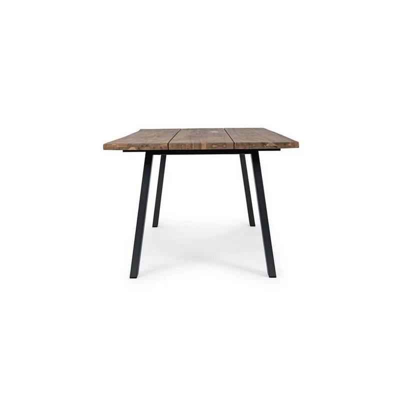 Tavolo da Pranzo in Legno di Acacia e Acciaio 160x90 cm - NORDIC