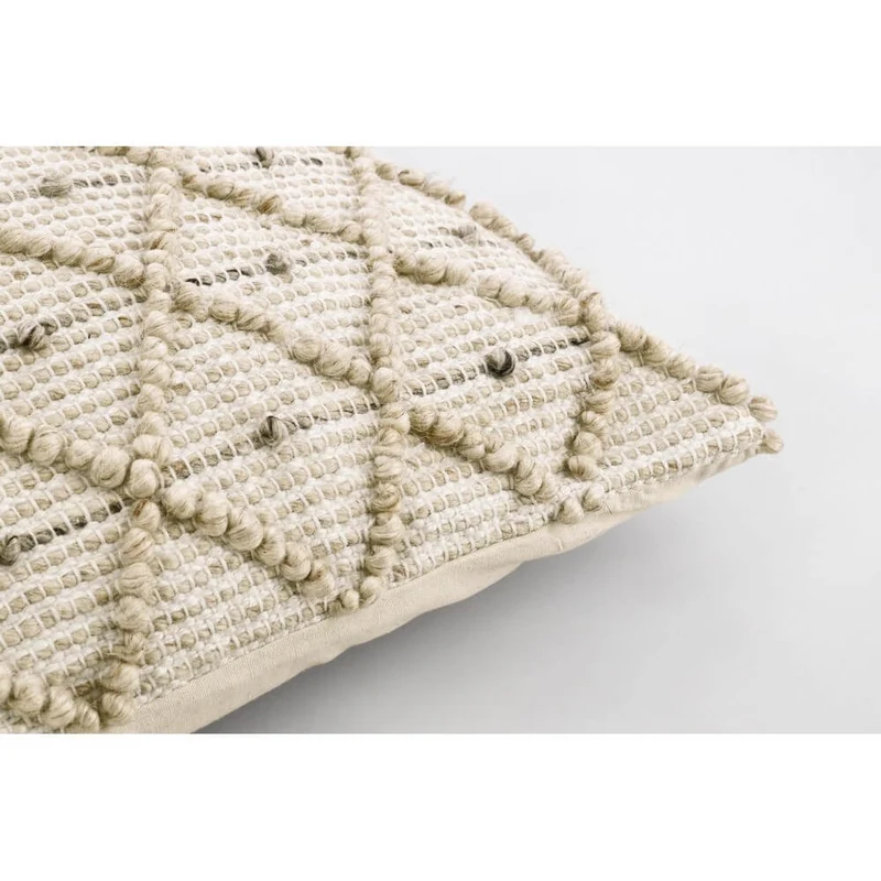 Cuscino da Pavimento in Tessuto Riciclato 80x80 cm Bianco Naturale - CHANDER