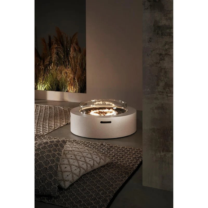 Cuscino da Pavimento in Tessuto Riciclato 80x80 cm Bianco Naturale - CHANDER