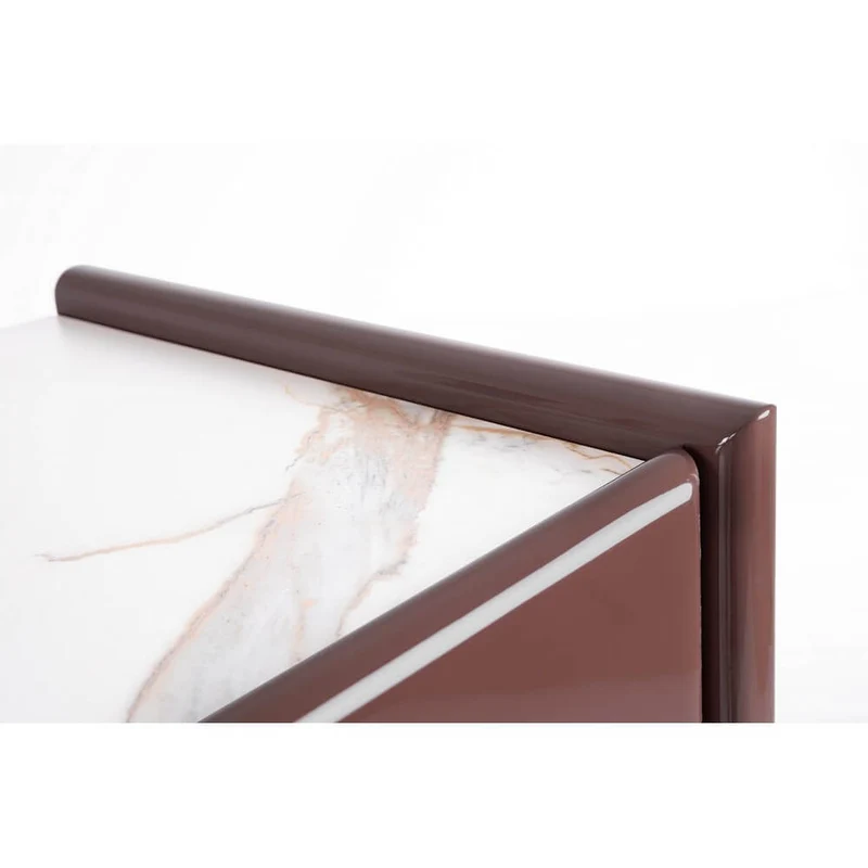 Credenza 4 Ante Laccata con Piano in Pietra Sinterizzata - OTILIA