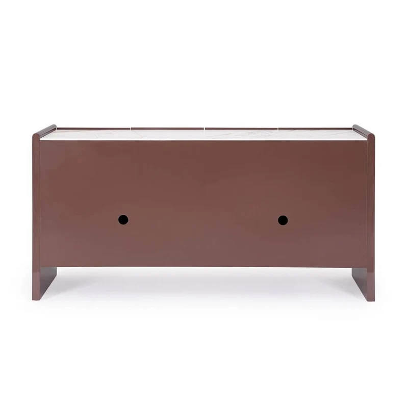 Credenza 4 Ante Laccata con Piano in Pietra Sinterizzata - OTILIA