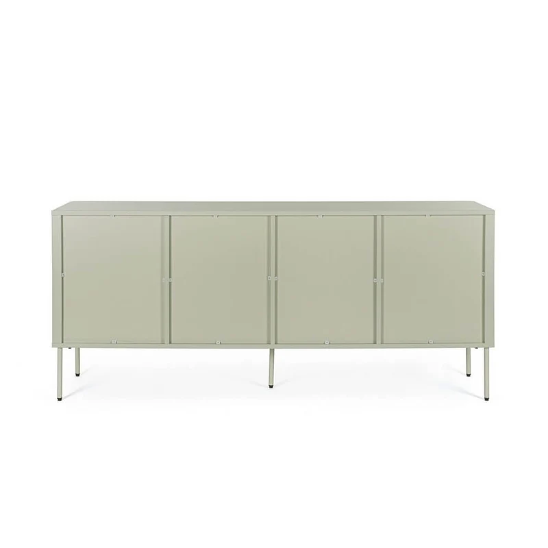 Credenza 4 Ante con Gambe in Acciaio e Finitura Laccata Opaca - NATHAN