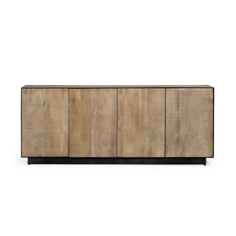Credenza 4 Ante in Legno di Mango con Struttura in Acciaio - HAROLD