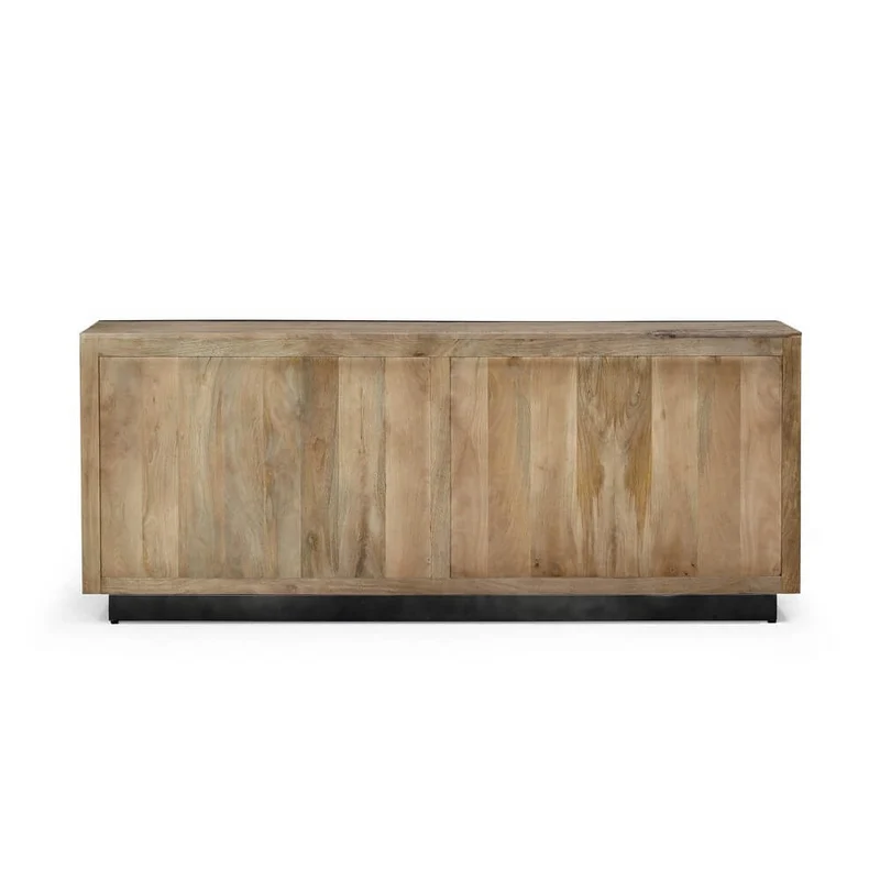 Credenza 4 Ante in Legno di Mango con Struttura in Acciaio - HAROLD