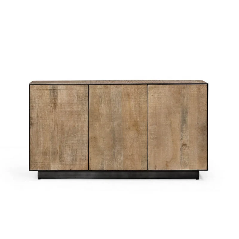 Credenza 3 Ante in Legno di Mango con Struttura in Acciaio - HAROLD